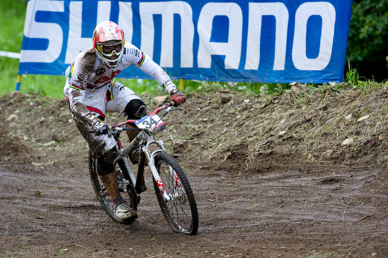 Tomas Slavik after his crash near the start of the 4X during qualifying.