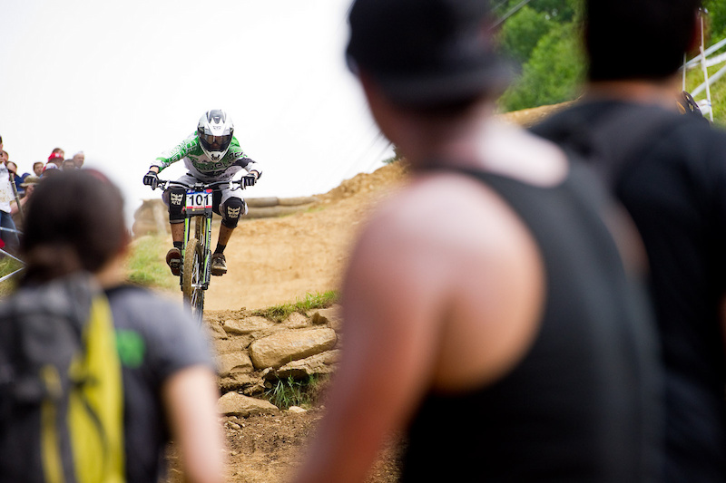 Pinned and pointed right at the fans. The numbers may have been down a bit from last year s World Champs here at Mt St Anne but the crowds were still here to witness racing at it s finest.