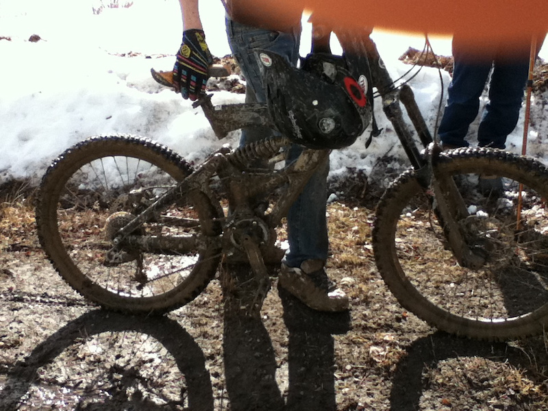 mud after riding the trail