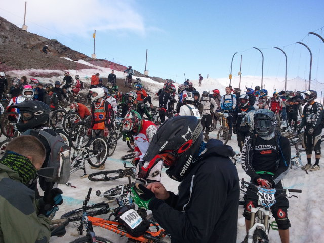 just before the start of the megavalanche