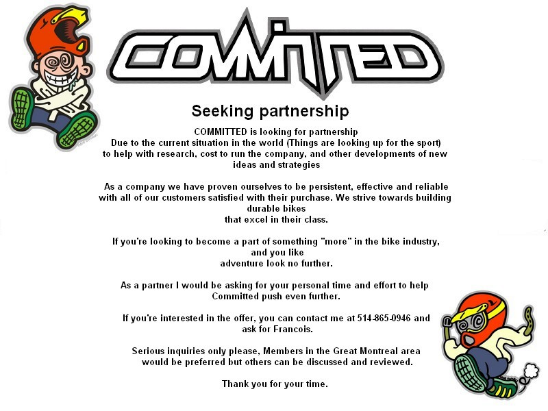 Committed is looking for partnership