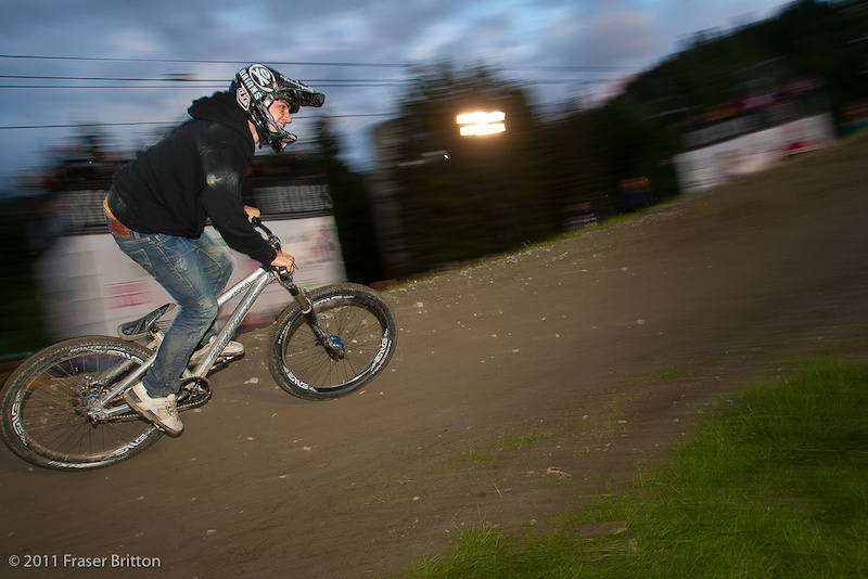 Mitch Ropelato on his way to winning the Pumptrack Challenge.