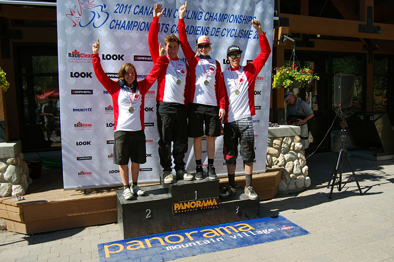 Canadian Champions! Lauren Rosser, Andrew Mitchell, Claire Buchar and Kyle Sangers.