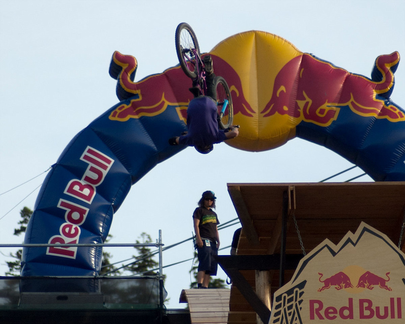 Crankworx 2011 Joyride Finals. Front flip off the first drop - insane.