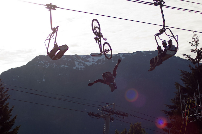 Crankworx 2011 Joyride Finals. Mike bails on his final run