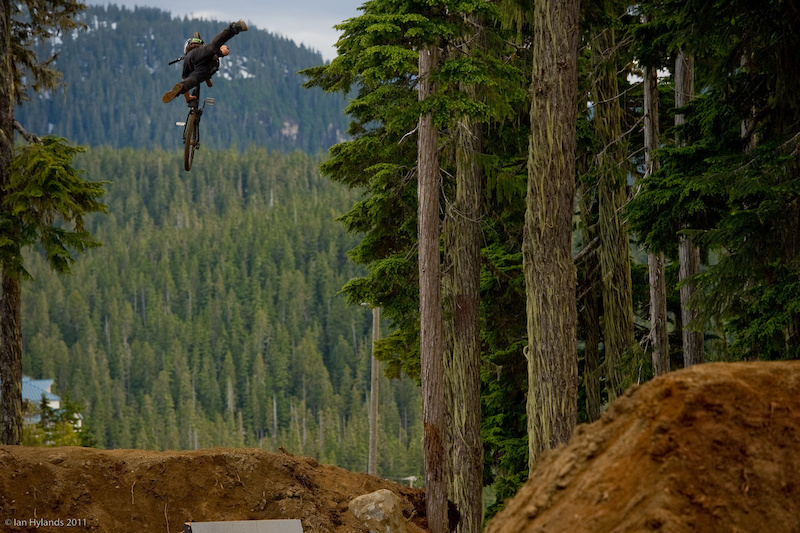 Aggy with a crazy super seater Indian on the last jump.