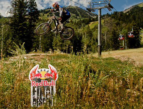 Racing in the Red Bull Final Descent. shot of the day on jacksonhole.com