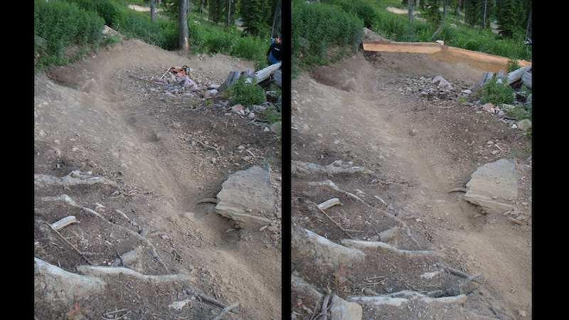 Fixing a berm with its lip blown off.