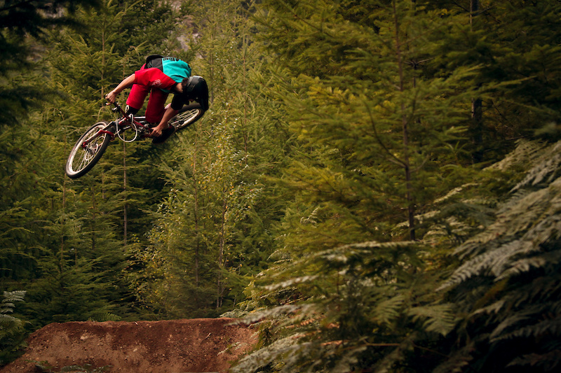 Dew man tearing it up on the slope bike
