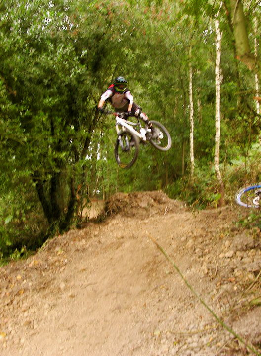 me coming down off his dirt jumps
