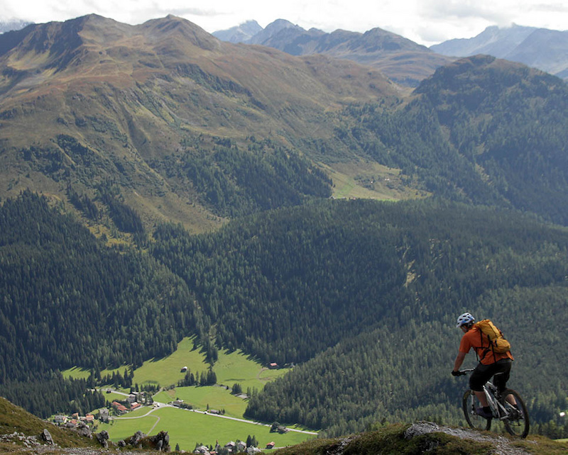 Klosters view as you lose 600m in a hurry