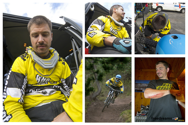 Fernando Marcos couldn t even finish his first training early in the morning with a silly but painfull crash