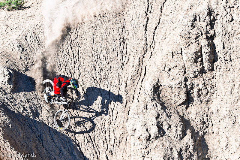 Buehler ripping off the ridge and into a chute