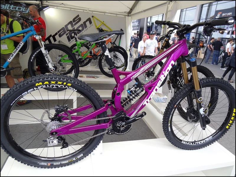 purple downhill bike