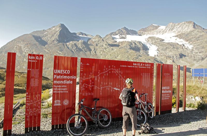 Standard stunning Swiss views. This is of the Cambrena Glacier and Piz Cambrena 3606m