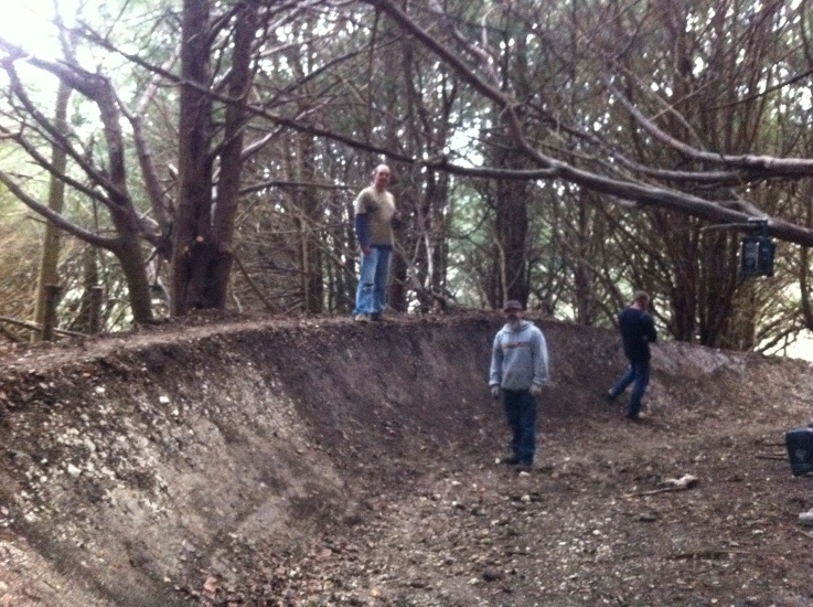 rebuilding of the frist big berm on the trail called THE VALE