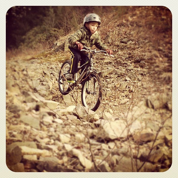 7 year old Gavin Hampton on his first ride on his new GT