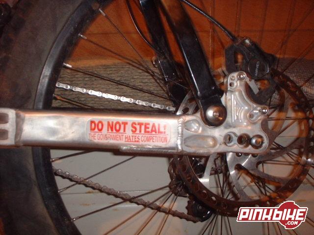 right chain-stay!!!  beefy!!!   don't steal!!! 