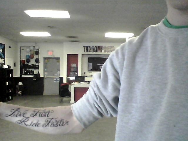 Life Fast Ride Faster tatted up