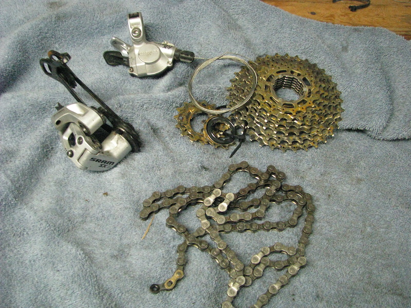 X7 9spd pod,X5 der., 11-34t 9spd cassette and chain For Sale