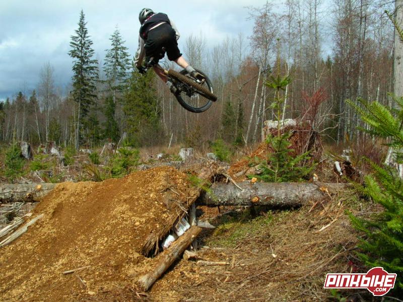 Mountain Biker jumping in cumberland