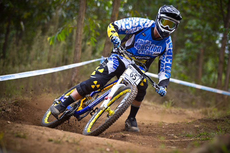 Team CRC Nukeproof during qualifying for the 2012 UCI World Cup in Pietermaritzburg