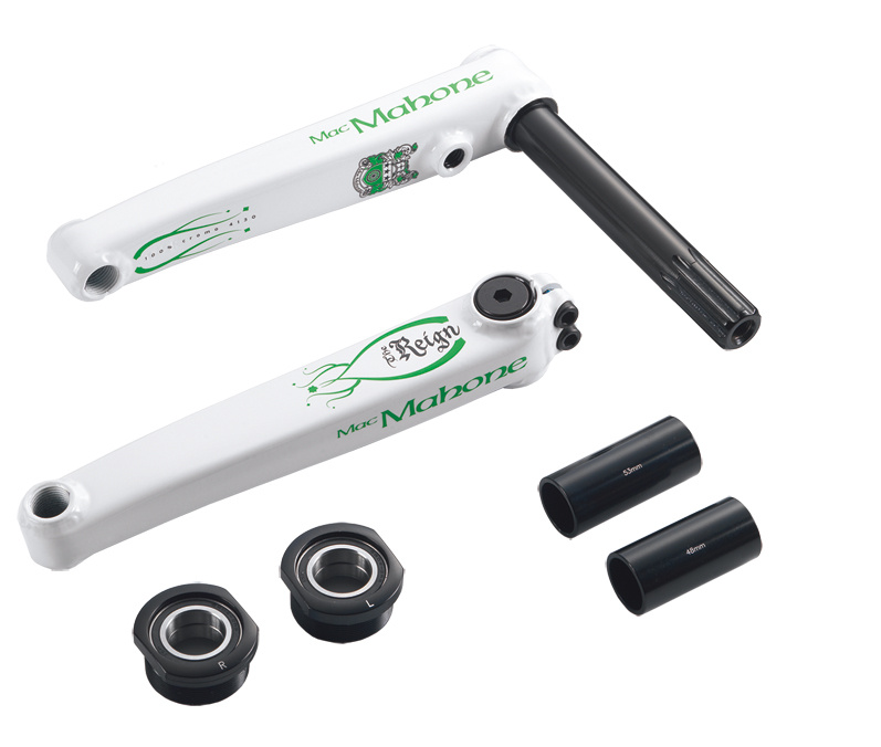 Recommended use: Singlespeed, MTB
Material: Cromo  
Axle size: 19mm  
2 spacers for standard Euro BB: 68mm,73mm  
Weight : 1000g  
Color : Black, White 
with "SPIDER", "THE REIGN" can use for mountain bike