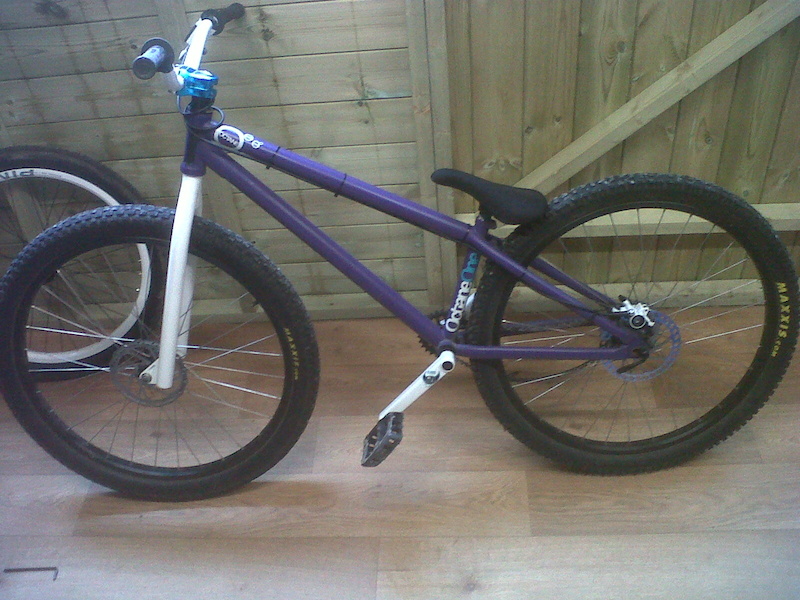 octance one spark with old 26's  (hense the big tyres)once i sorted the chain out it rode sweet