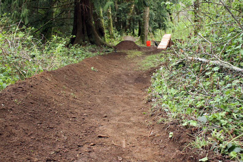 After some berm work and wood work.