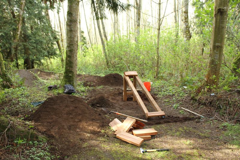 Lining up the wood work.