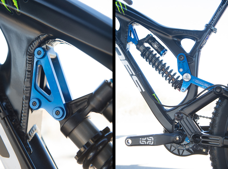 Foes Racing s Hydro DH bike suspension detail