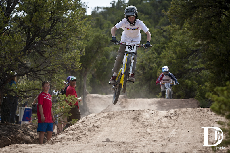 Max Langille one of the youngest shredders on course for the day.