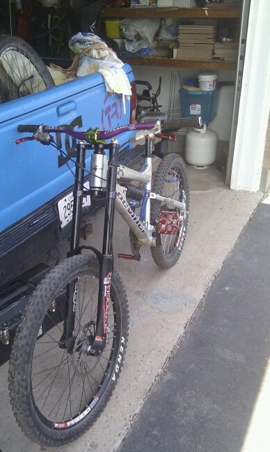 my bike with the triple 8 again cuz i snapped the lowers on my boxxers