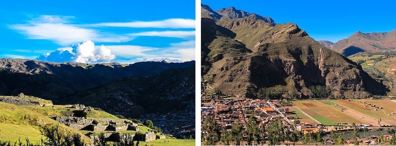 Riding on the hillsides of Cusco. And the view of the Sacred Valley.
