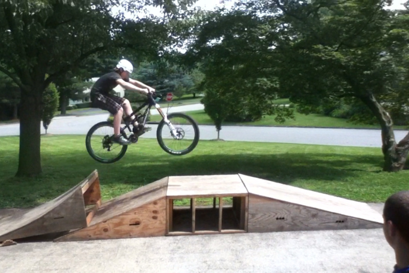 Just riding ramps at my friend Jeff's house.
