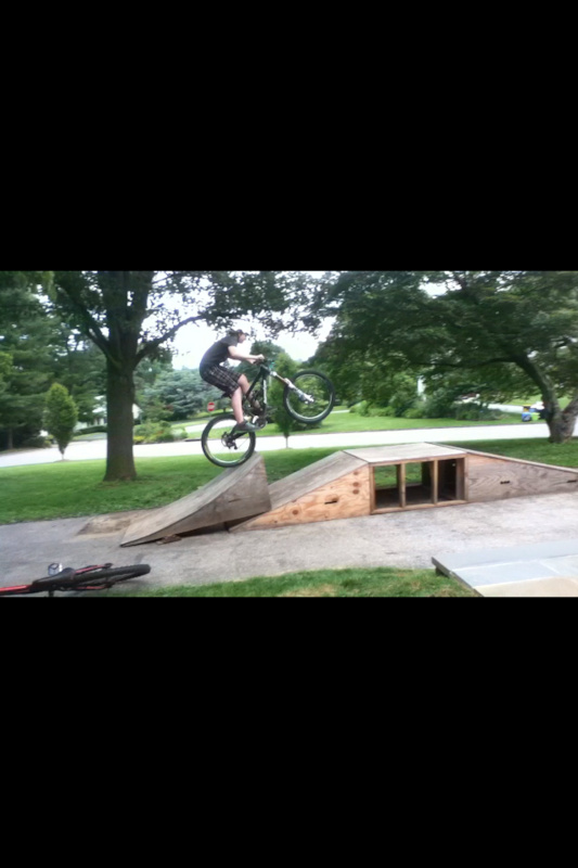 Just riding ramps at my friend Jeff's house.