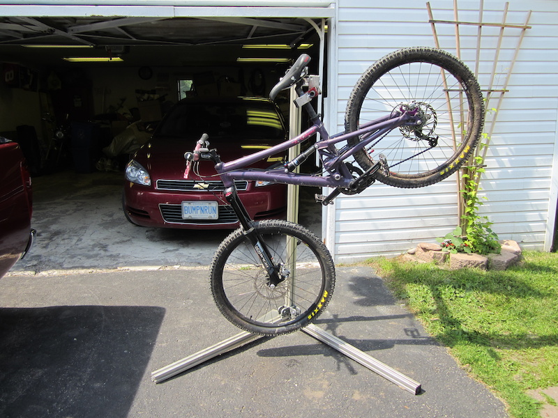 bike stand homemade