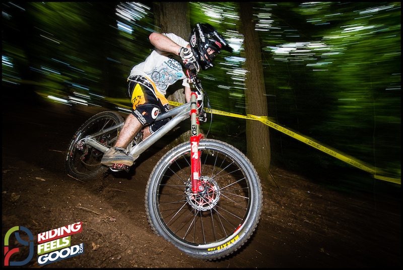 Racing the O-Cup 2 DH Race of the season at Sir Sam's Resort. Photo credit goes to Marc Landry