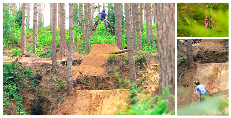 Matt's first ever tailwhip drop on this sizeable step-down he built at Woburn last week! Riding for Identiti Bikes.