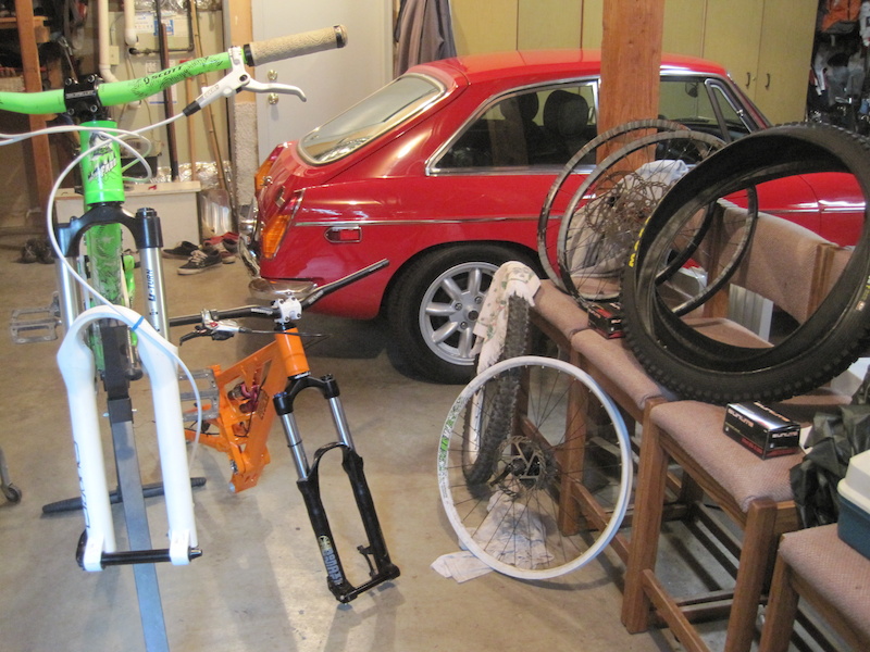 Bikes going together