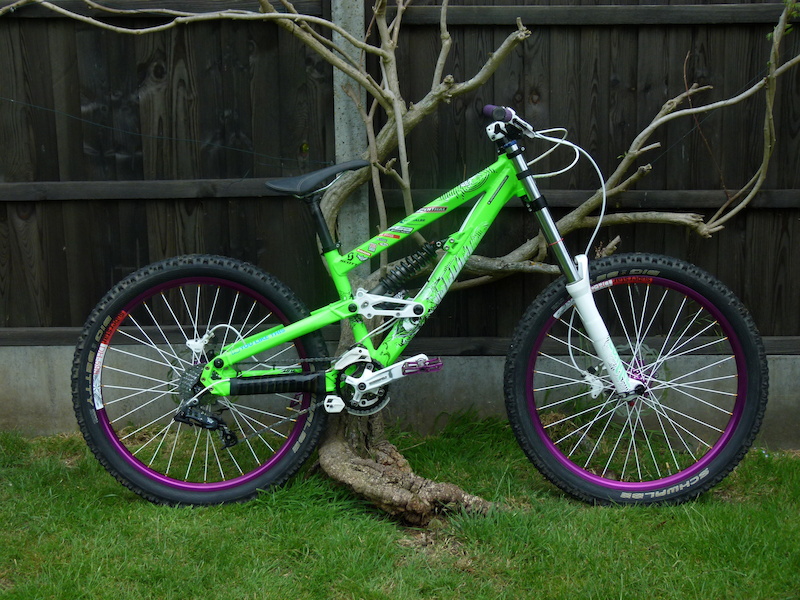 purple and green bike