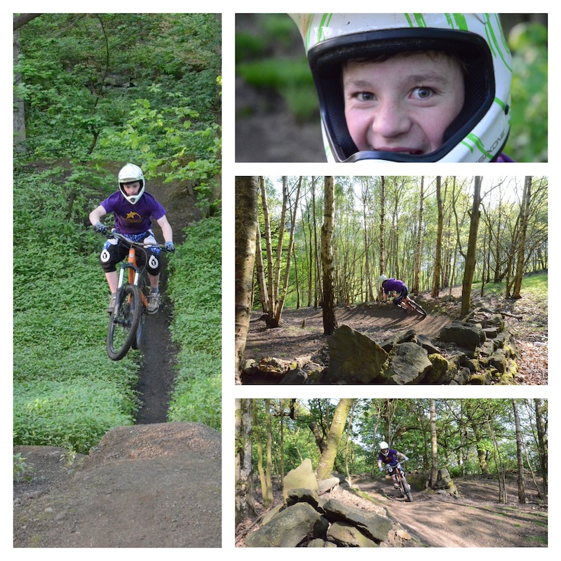 Daniel Bladon riding some local jumps.
