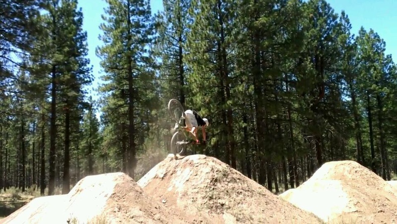 Chance was shredding all weekend until this big mean Jump had its way with him.  He broke both the bones  in his arm.