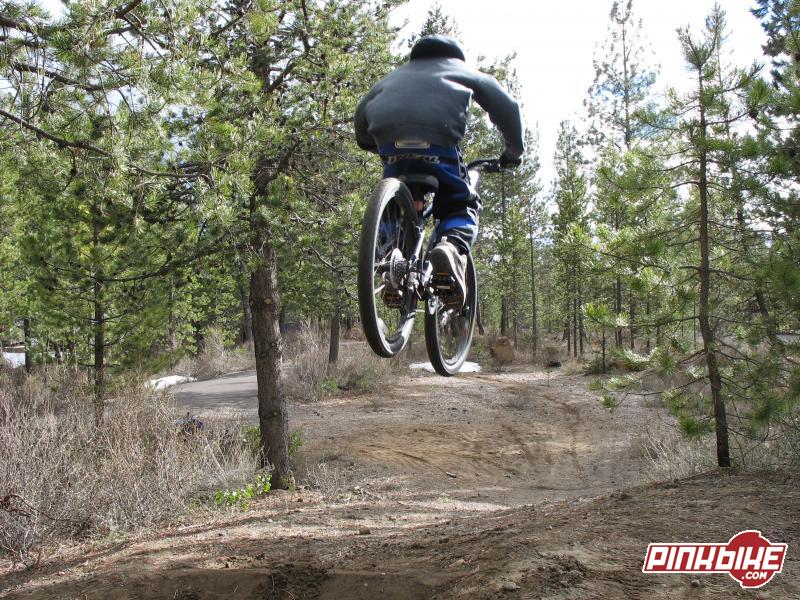 me flying about 17 feet at one of the good jumps in sunriver.