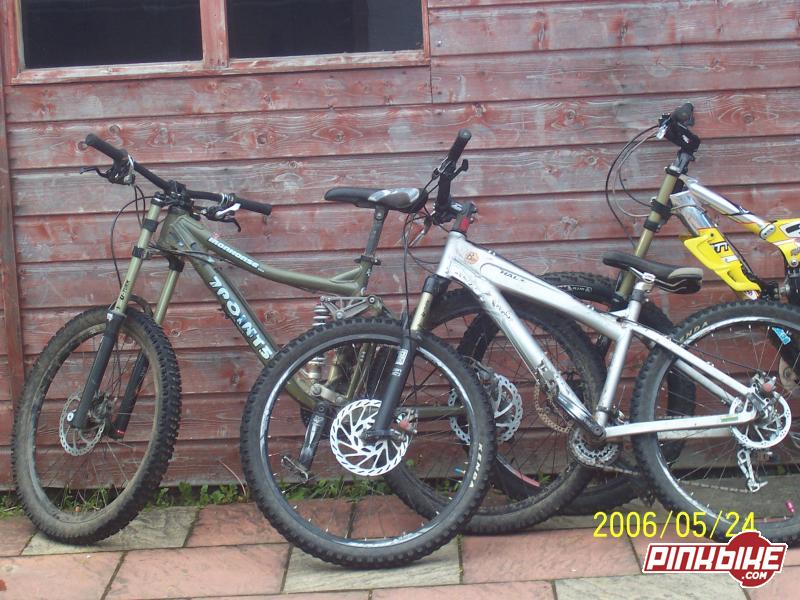 mine, my brothers and nialls bikes