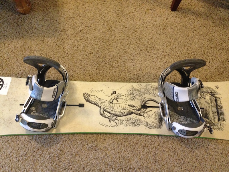 2012 Burton Mr. Nice Guy Snowboard 160 w/ Cartel Bindings