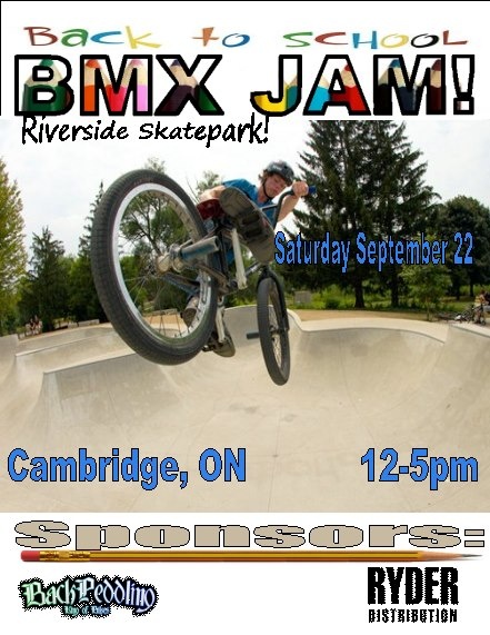 Braden Bygrave is hosting a jam at riverside skatepark. There will be video and pictures taken all day so come ride.