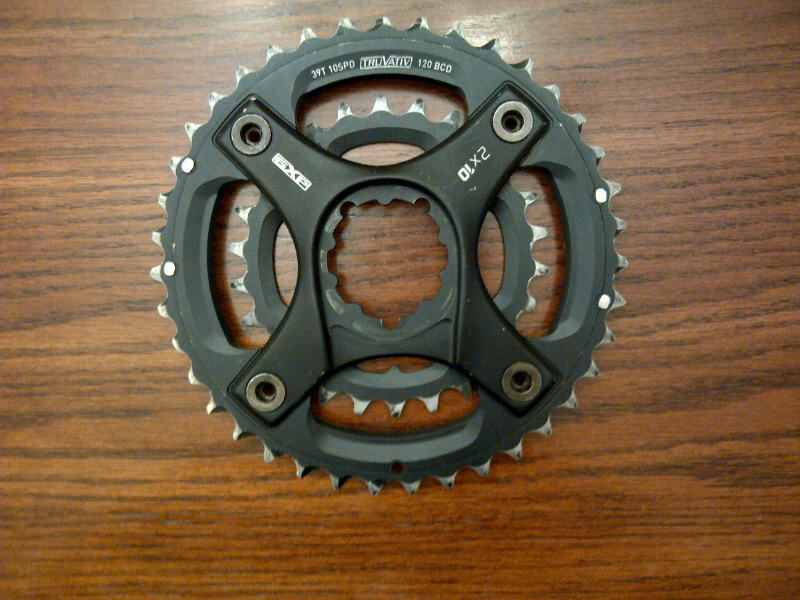 Truvativ 2x10 26-39 GXP 120 bcd Front Chainring Set For Sale