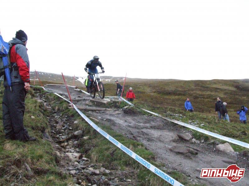 riding the downhill course which looks impossible