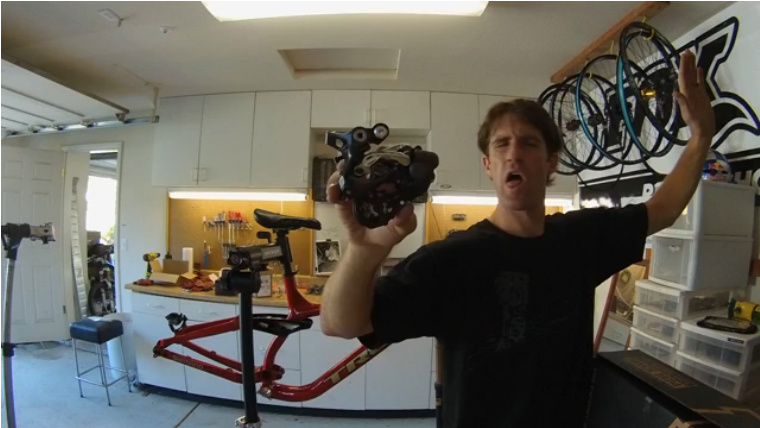 Cam can't contain his excitement on his Rampage bike build.
